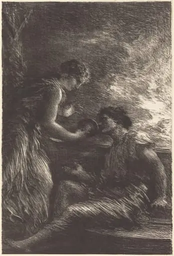 Sieglinde and Siegmund from Act I of "The Valkyrie", by Henri Fantin-Latour
