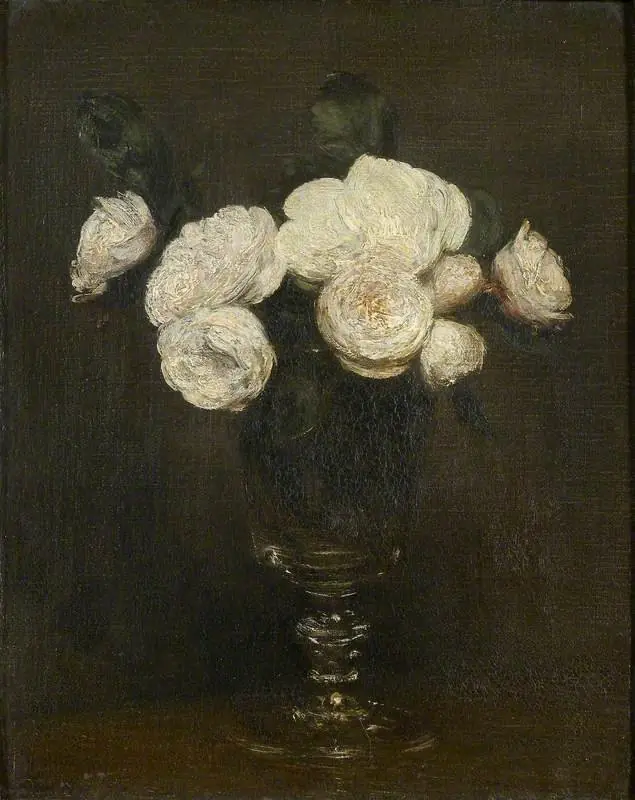 Still Life: Malmaison Roses, by Henri Fantin-Latour