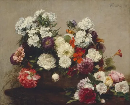Still Life with Flowers, by Henri Fantin-Latour