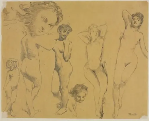 Studies of Female Nudes, by Henri Fantin-Latour