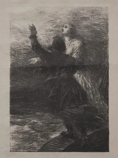 The Flying Dutchman: Act III, The Ecstasy of Senta and the Dutchman, by Henri Fantin-Latour