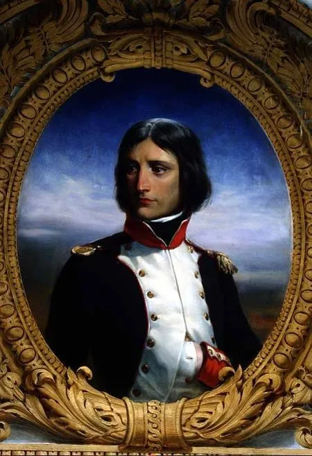 Napoleon Bonaparte, by Henri Félix Emmanuel Philippoteaux, oil, 1835