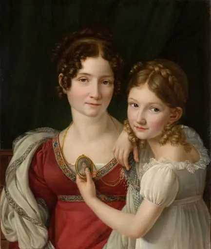 Muotokuva äidistä tyttärensä kanssa, by Henri-François Riesener