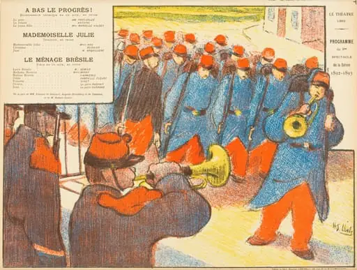 A Bas Le Progrès!; Mademoiselle Julie; Le Ménage Brésile, by Henri-Gabriel Ibels