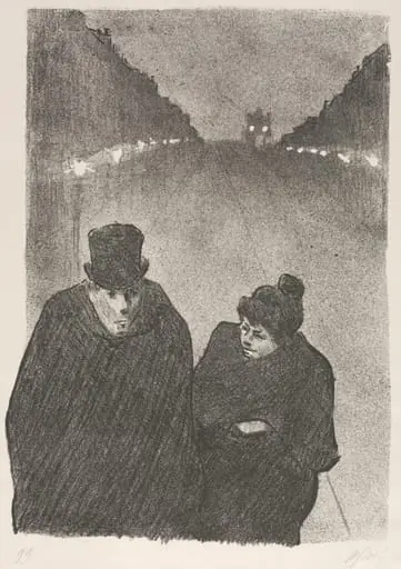 Ah, it's true, my poor old man, you would be the first to whom I would have made to miss his bus. "But I'll Miss My Bus" "My Customers Have Never Missed Their Bus", by Henri-Gabriel Ibels