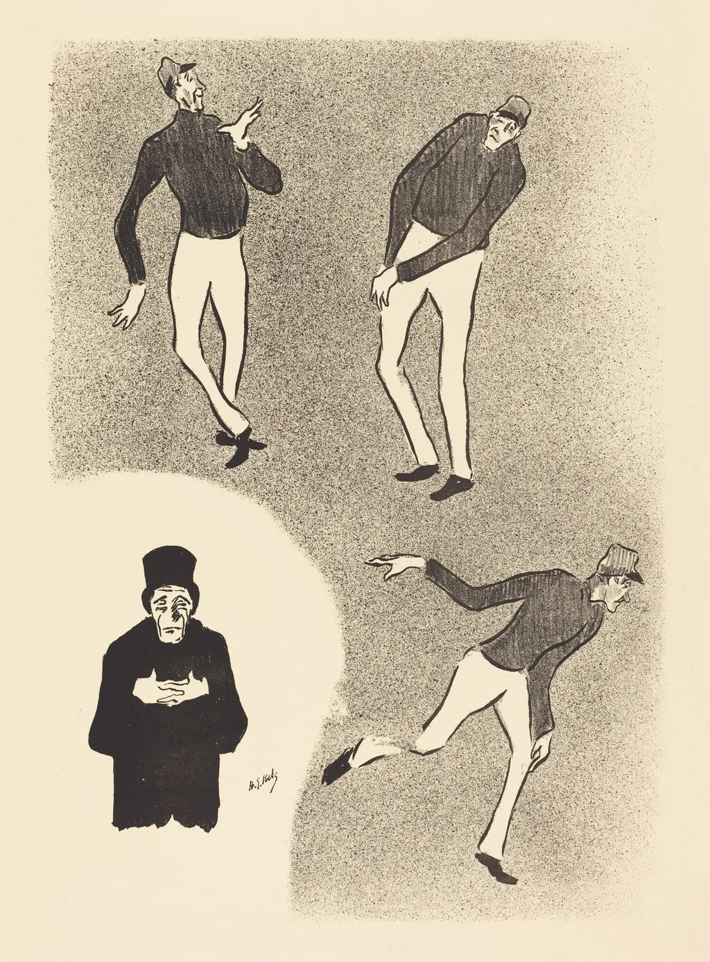 Clowns, by Henri-Gabriel Ibels, ink, 1893