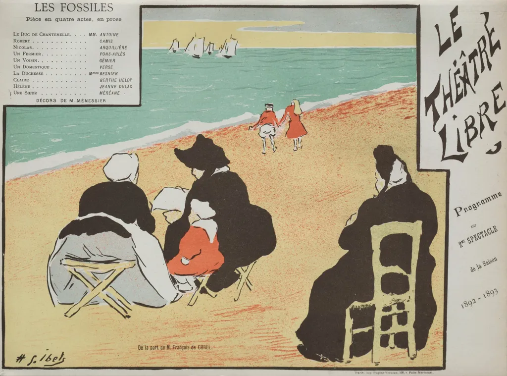 Les Fossiles (Program from Théâtre Libre), by Henri-Gabriel Ibels, 1892