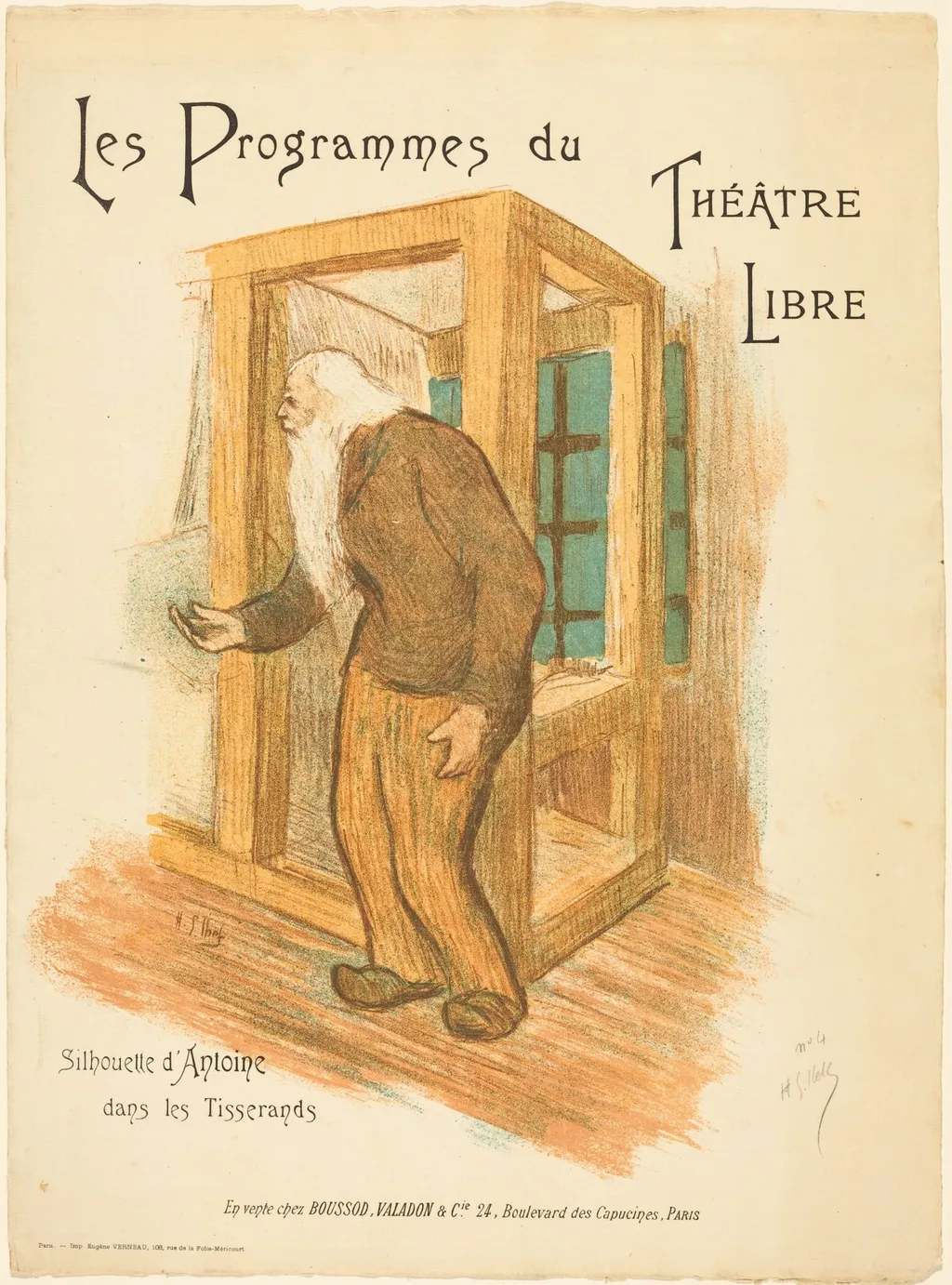 Les Programmes du Théâtre Libre, by Henri-Gabriel Ibels, ink, 1893