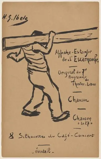 Man Carrying Lumber, by Henri-Gabriel Ibels