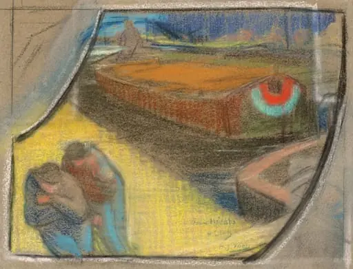 Men Towing a Barge [Study for Boubourouche], by Henri-Gabriel Ibels