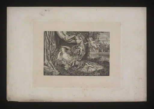 Print showing Nell Gwyn and her sons, by Henri Gascar
