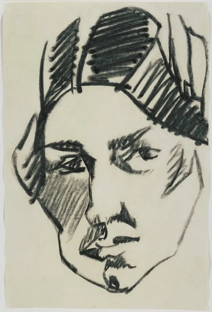 Untitled, by Henri Gaudier-Brzeska, charcoal, 1914