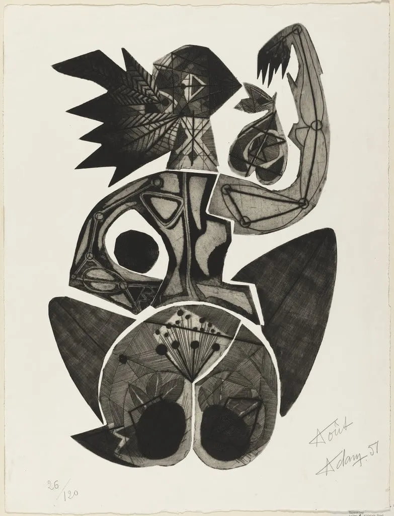 Untitled, by Henri Georges Adam, ink, 1951