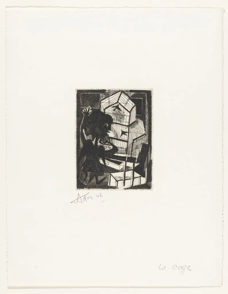 Untitled, by Henri Georges Adam, ink, 1942