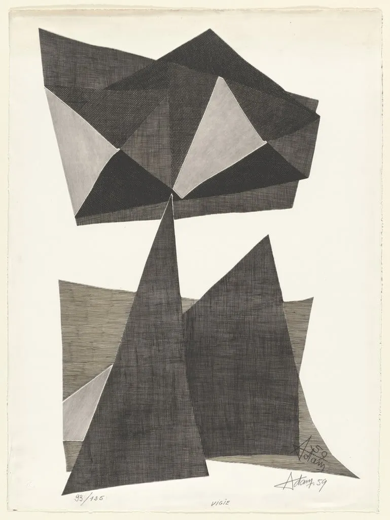 Untitled, by Henri Georges Adam, ink, 1959