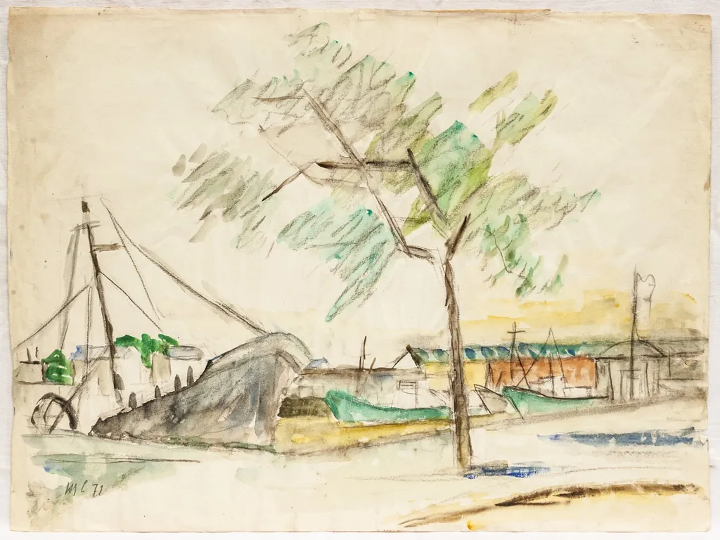 Peisaj cu pomi, by Henri H. Catargi, 1950