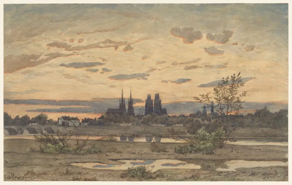 A View of Moulins, by Henri Harpignies