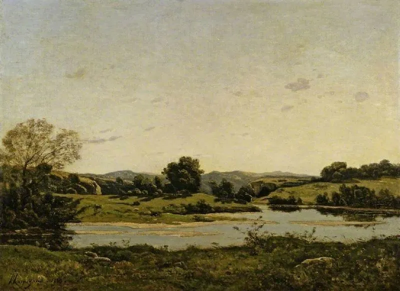 Au bord de l'Oise, by Henri Harpignies, oil, 1892