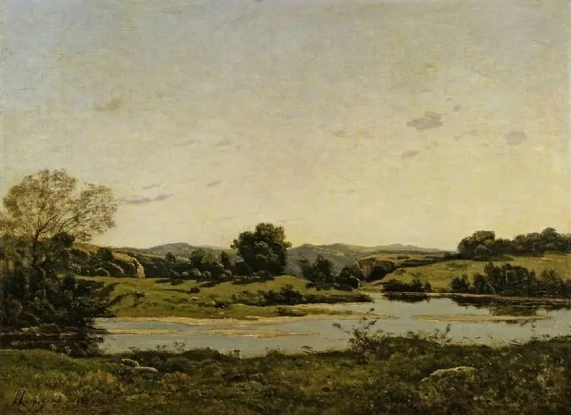 Au bord de l'Oise, by Henri Harpignies