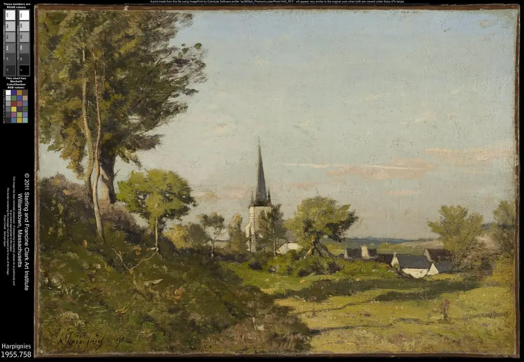 Landscape with a Church, by Henri Harpignies