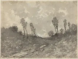 Road at Hérisson, by Henri Harpignies