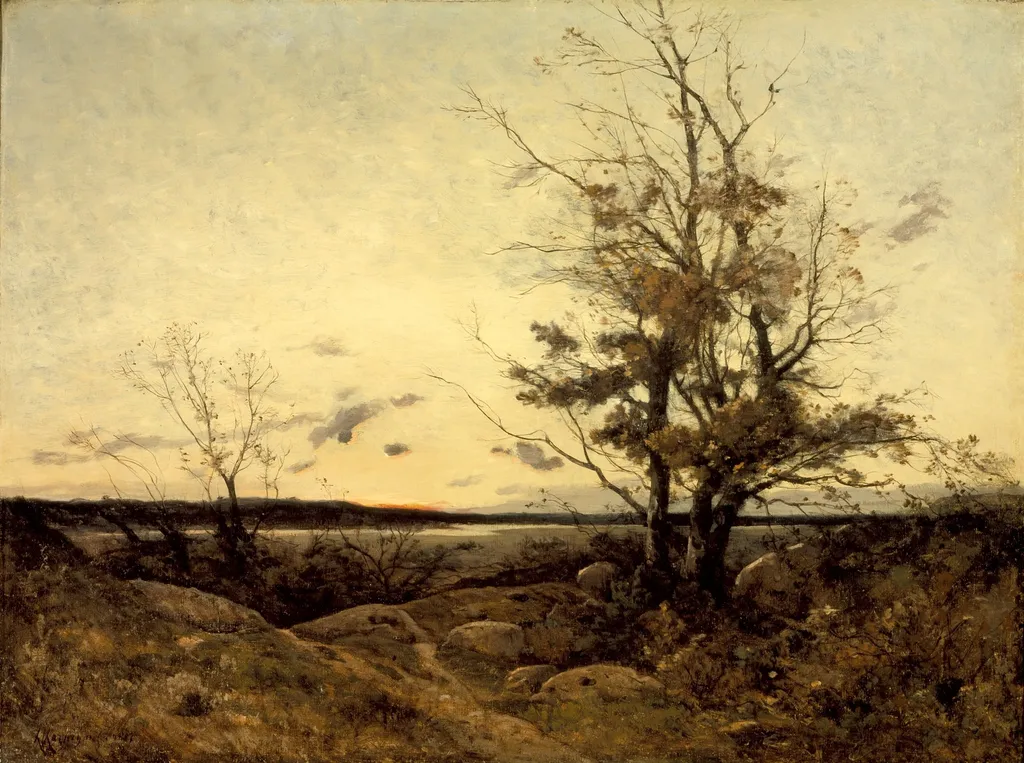 Sunset Landscape, by Henri Harpignies, unspecified, 1894