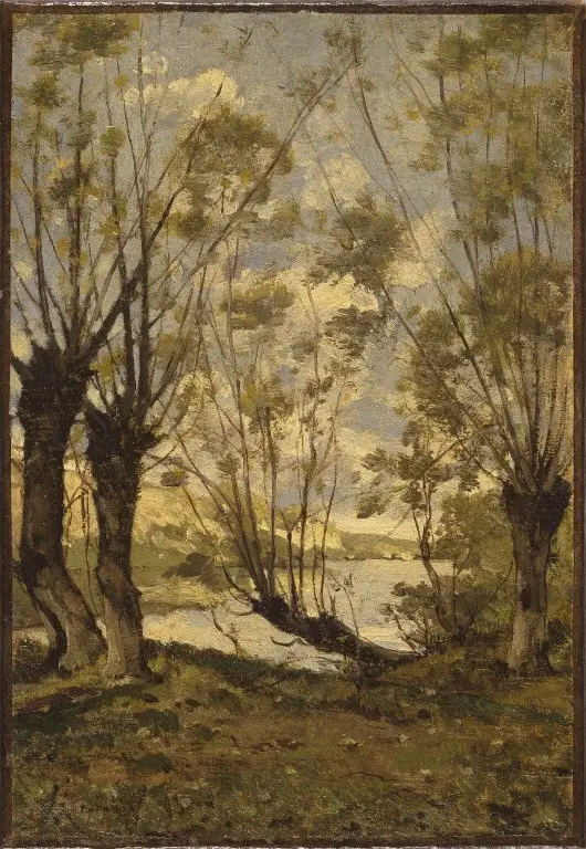 Willows on the Banks of the Loire, by Henri Harpignies