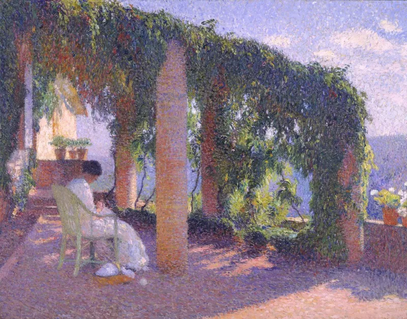 Terrace, by Henri-Jean Guillaume Martin, oil, 1942