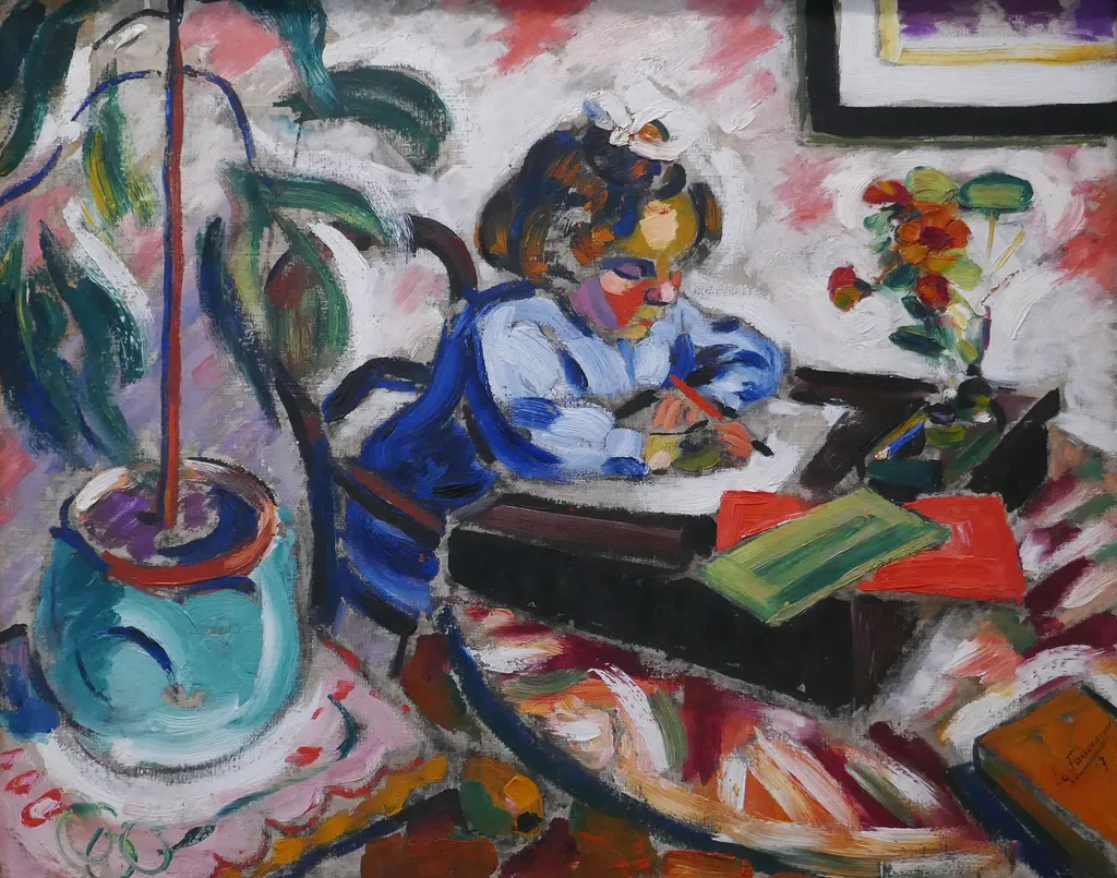 Little Schoolgirl, by Henri Le Fauconnier, oil, 1907