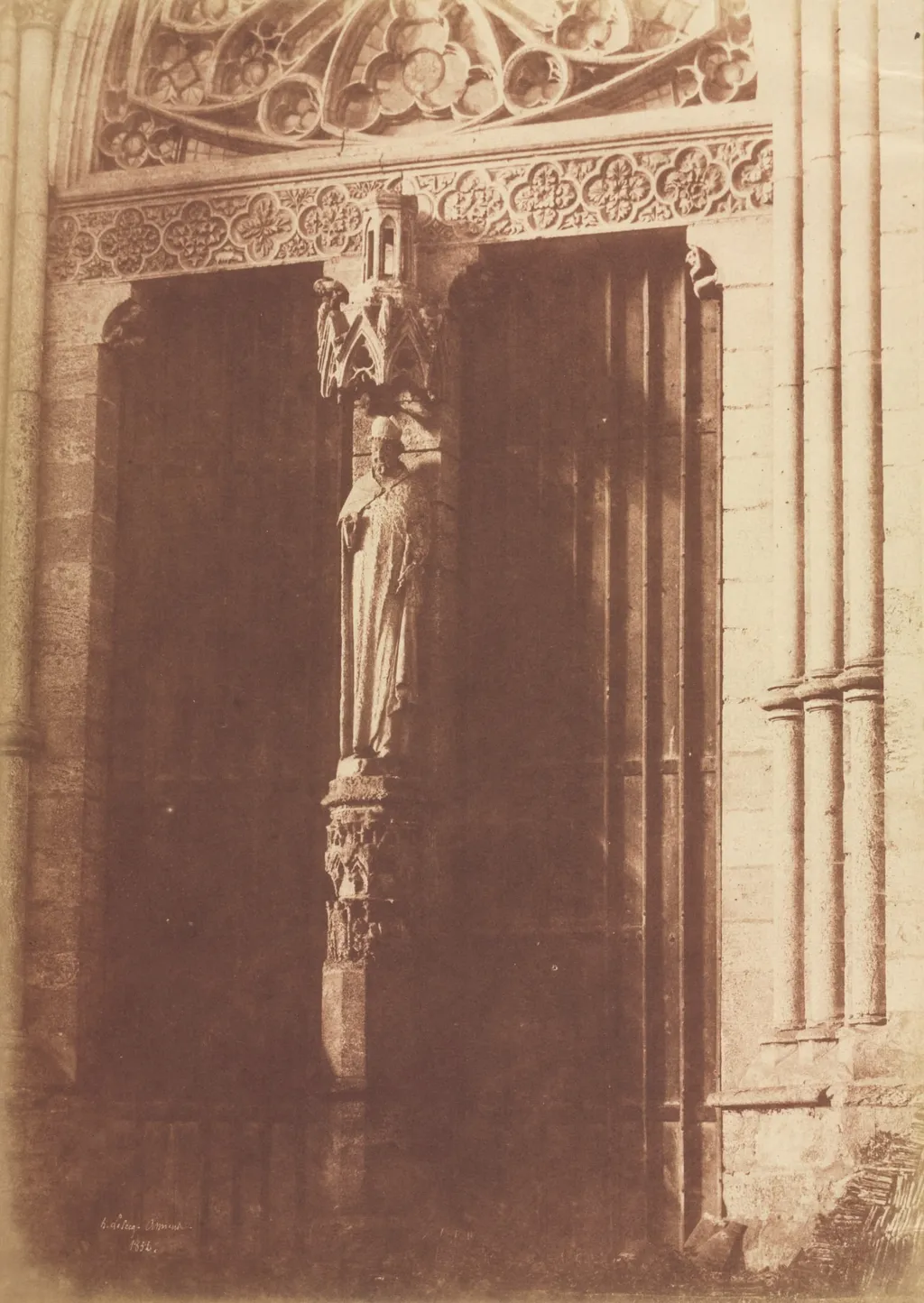 Amiens, Northern Façade of the Transept, by Henri Le Secq, 1852