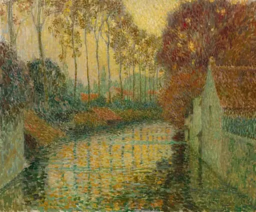 Canal in Autumn (Gisors), by Henri Le Sidaner