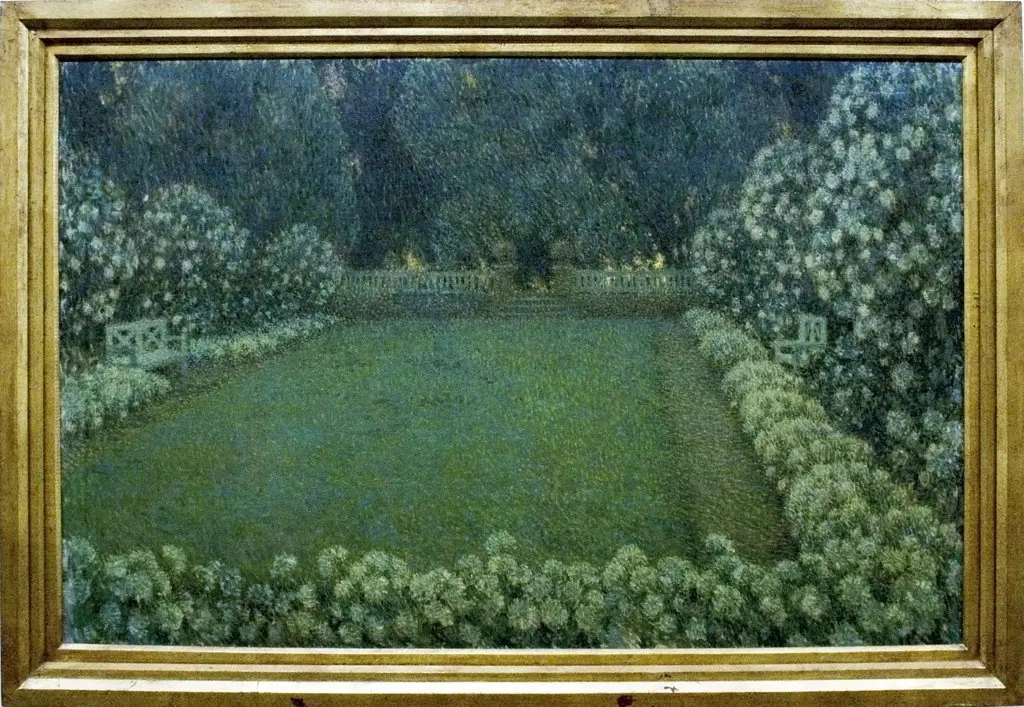 The White Garden at Dusk