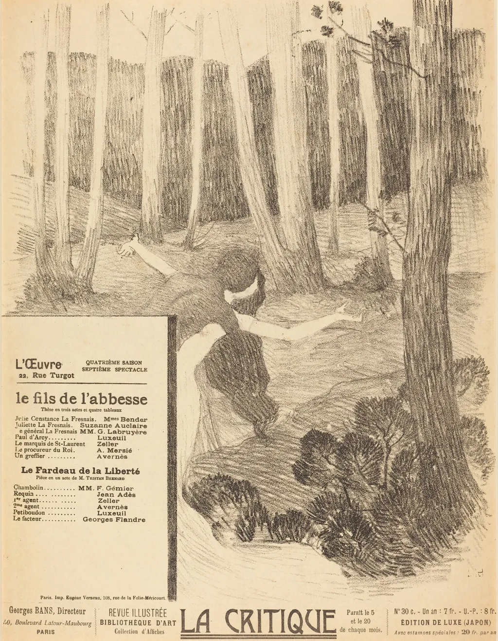 Le Fils de l'abbesse; Le Fardeau de la liberté, by Henri Lebasque, ink, 1897