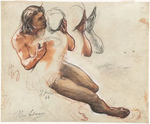 Study for "Rêve d'amour", by Henri Lehmann