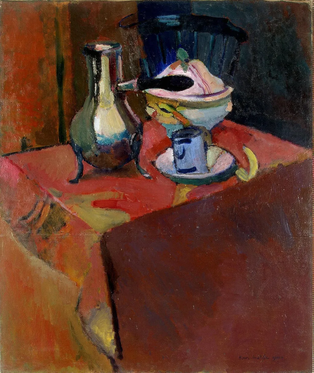 Crockery on a Table, by Henri Matisse, oil, 1900