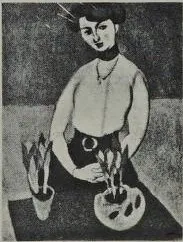 Girl with Tulips, by Henri Matisse, oil, 1910