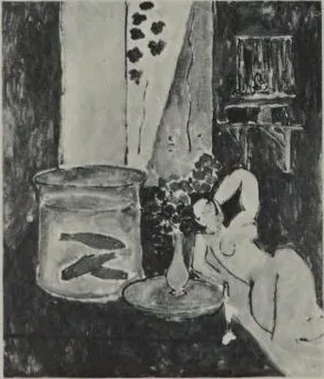 Goldfish and Sculpture, by Henri Matisse, oil, 1912