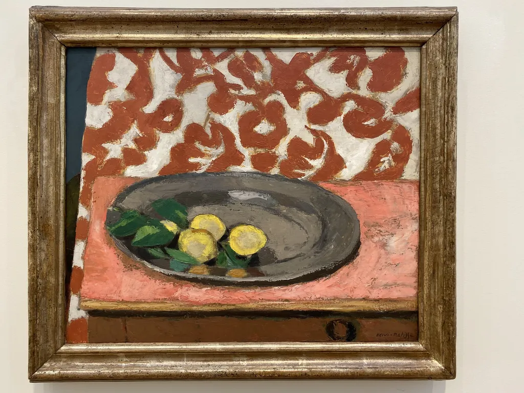 Lemons on a Pewter Plate, by Henri Matisse, oil, 1926