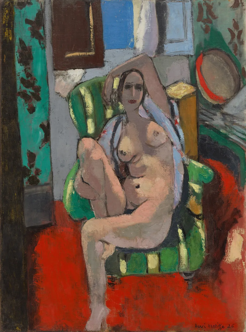 Odalisque with a Tambourine, by Henri Matisse, oil, 1925
