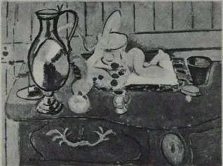 Pink Statuette and Jug on a Red Chest of Drawers, by Henri Matisse, oil, 1910
