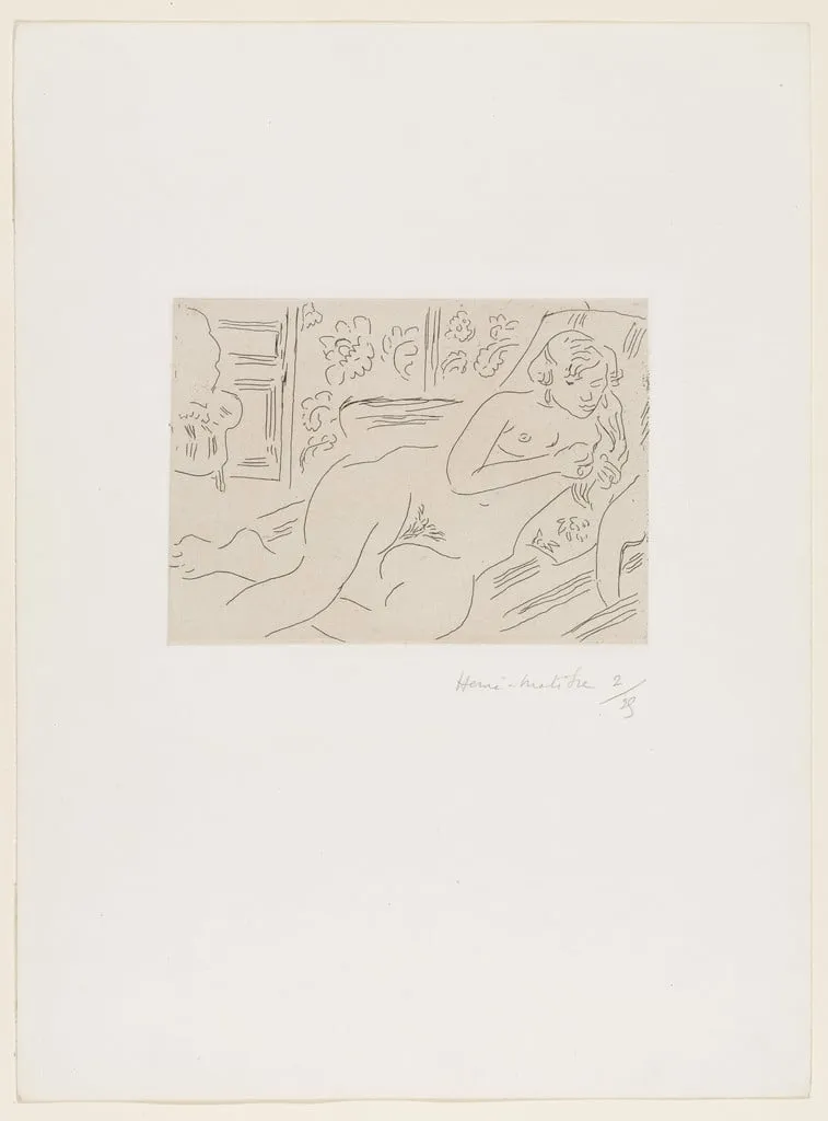 Untitled, by Henri Matisse, ink, 1929