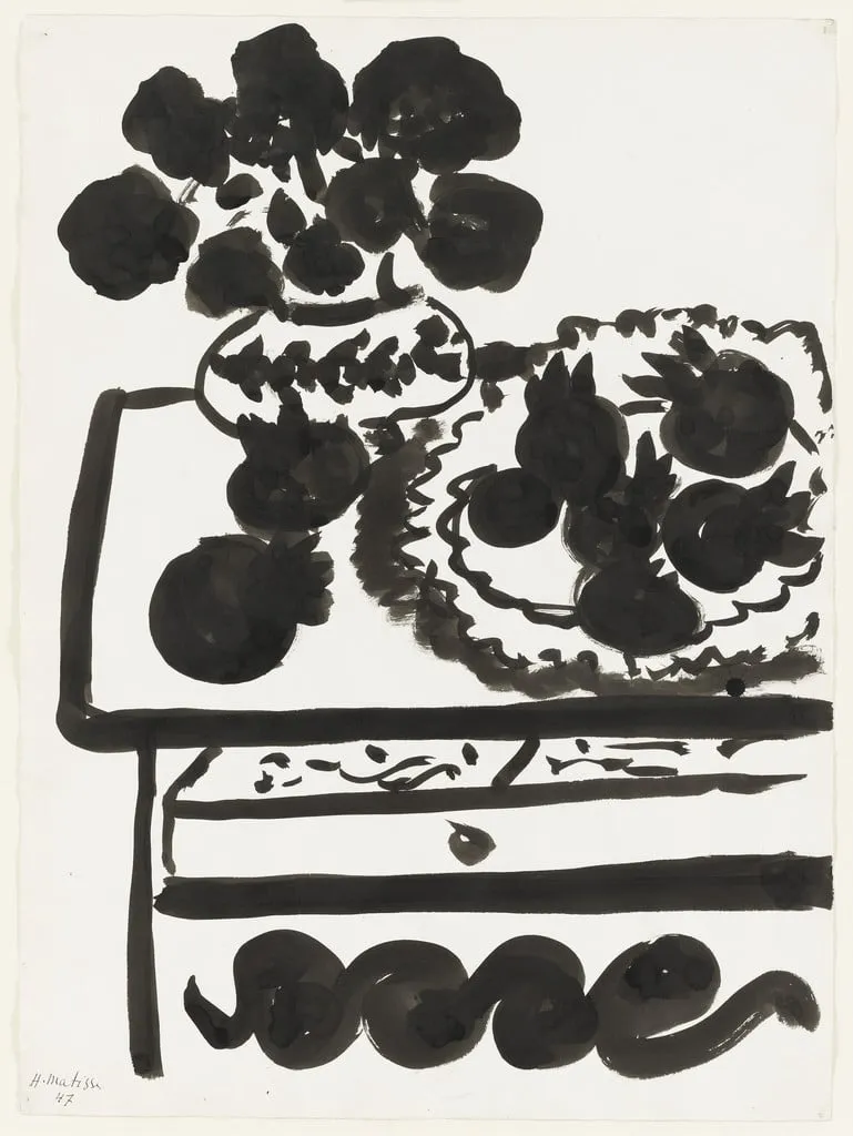 Untitled, by Henri Matisse, ink, 1947