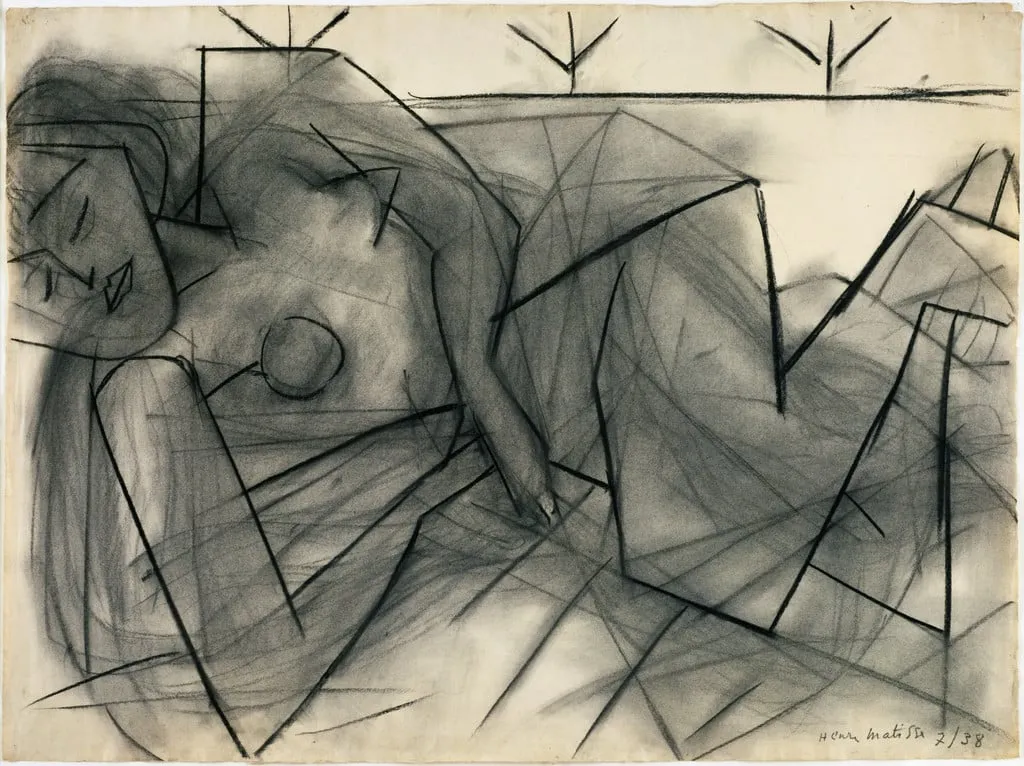 Untitled, by Henri Matisse, charcoal, 1938