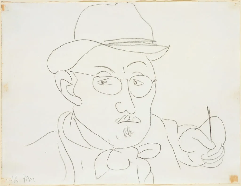 Untitled, by Henri Matisse, graphite, 1945