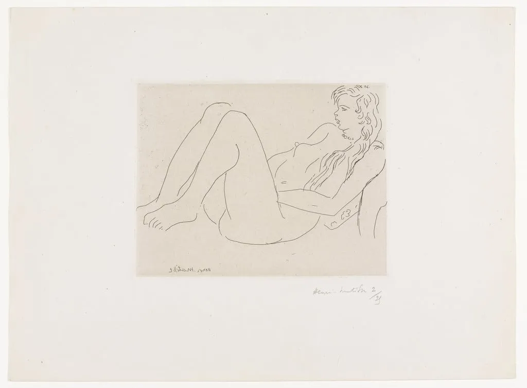 Untitled, by Henri Matisse, ink, 1920