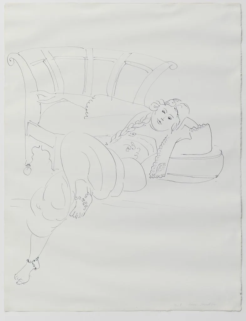 Untitled, by Henri Matisse, ink, 1928