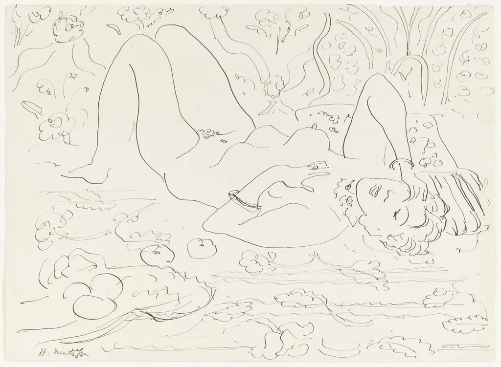 Untitled, by Henri Matisse, ink, 1927