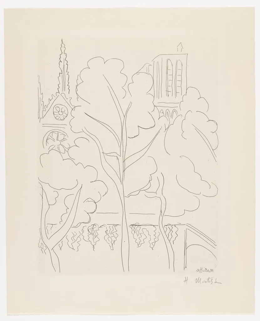 Untitled, by Henri Matisse, ink, 1937