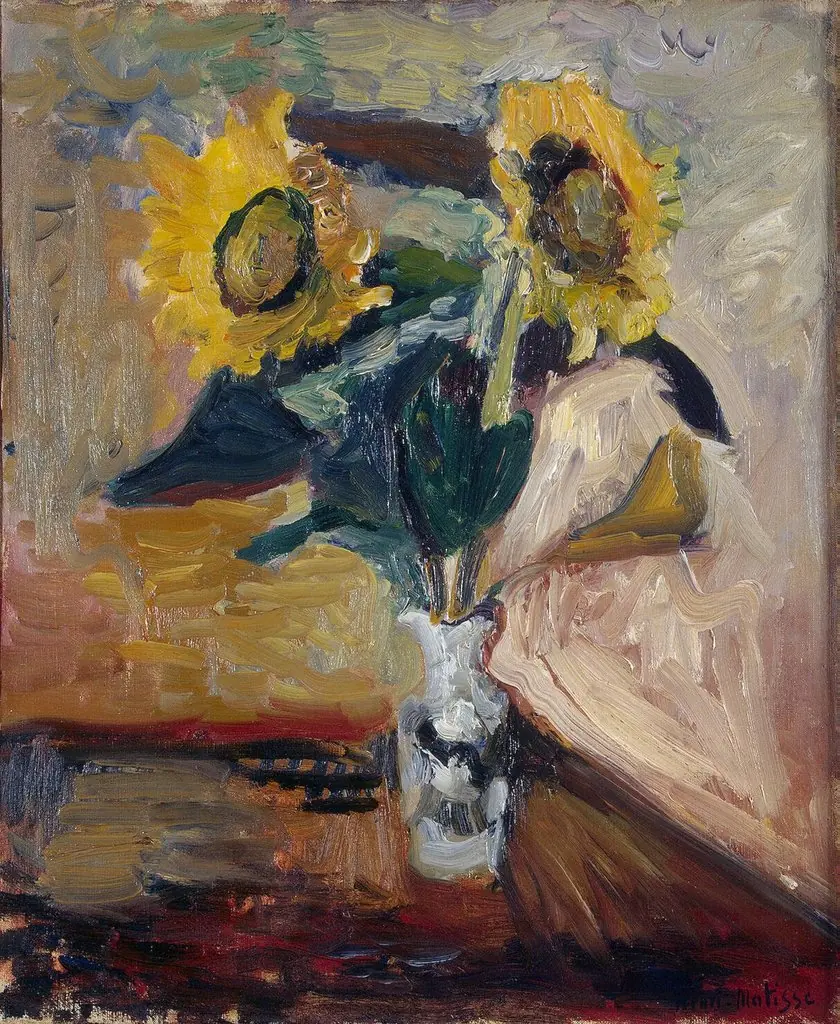 Vase of Sunflowers, by Henri Matisse