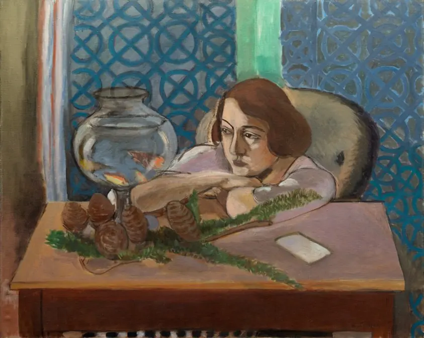 Woman Before an Aquarium